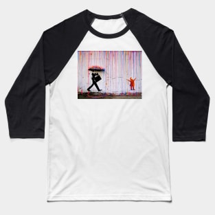 Banksy Colorful Rain Baseball T-Shirt